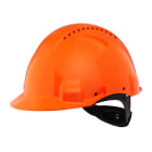 3M - Elmetto 3M™, Uvicator, cricchetto, ventilato, fascia antisudore in plastica, arancione, G3000NUV-OR