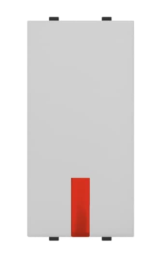 ABB - Red warning light, (incorporated LED) exchangeable / White - Mylos SPIA DI SEGNALAZIONE, LED ROSSO.