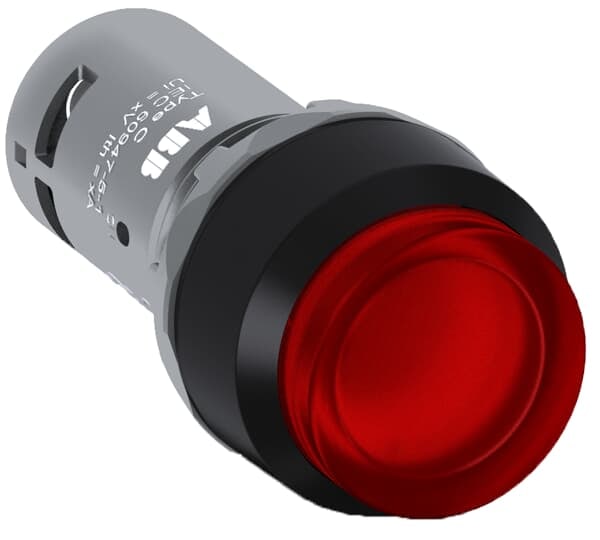 ABB - Red compact pushbutton CP3-11R-10 puls. comp. lum.