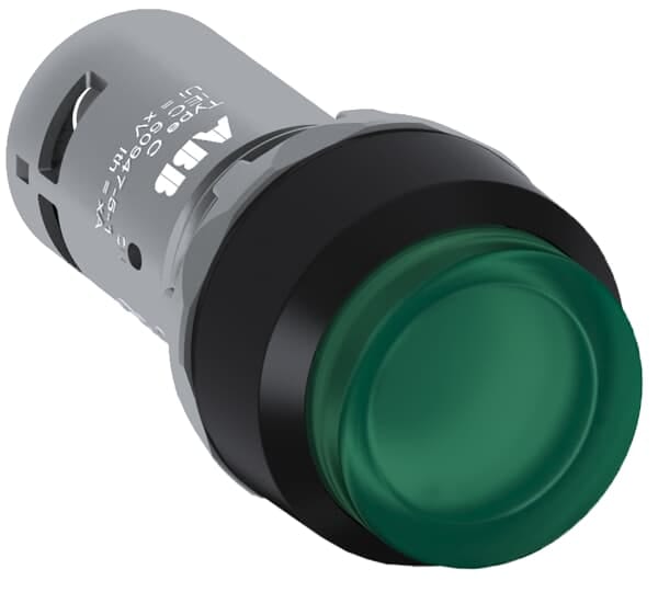 ABB - Green compact pushbutton CP4-11G-10 puls. comp. lum.