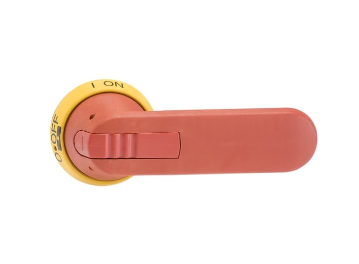ABB - Maniglia per porta OHY125J12 in rosa e giallo, bloccaggio incluso.