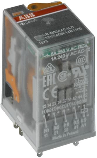 ABB - CR-M230AC4 Pluggable interface relay ALIMENT. 230VAC 4 C/O 250V/6A.