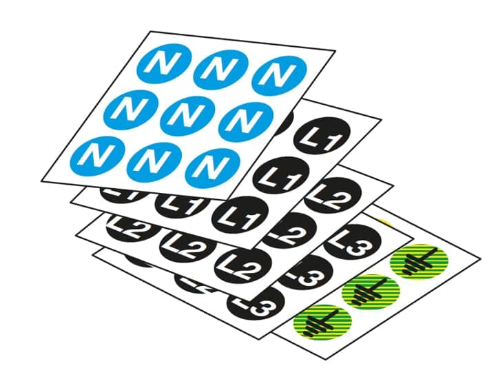 ABB - N.490 stickers adesivi D.12mm in PVC per terra.