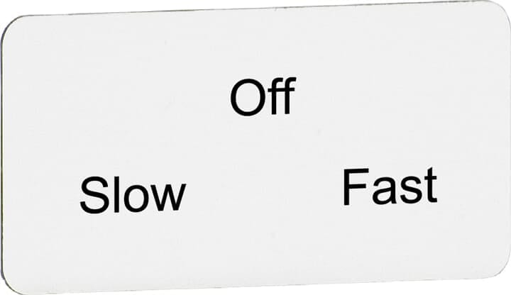 ABB - Targhetta MA6-1084 Slow Off Fast Legend Plate