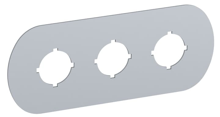 ABB - Legend Plate MA6-1003 Targhetta 3 Fori Alluminio