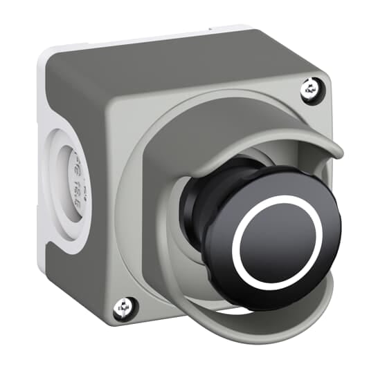 ABB - Dark grey/light grey assembled enclosure with machine stop, shroud and CEP1-2002 custodia.