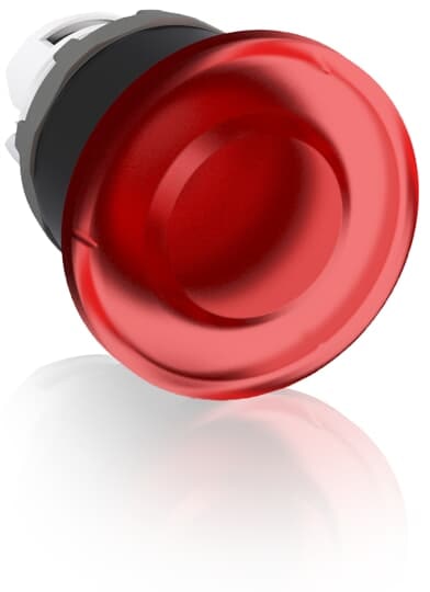 ABB - MPM1-11R PUL.FUNGO 40MM ROSSO GH. NERA Modular Mushroom pushbutton