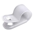ABB - Clip fermacavo bianco con bordo liscio, diametro 19.05x12.70 mm, confezione da 100 pezzi.