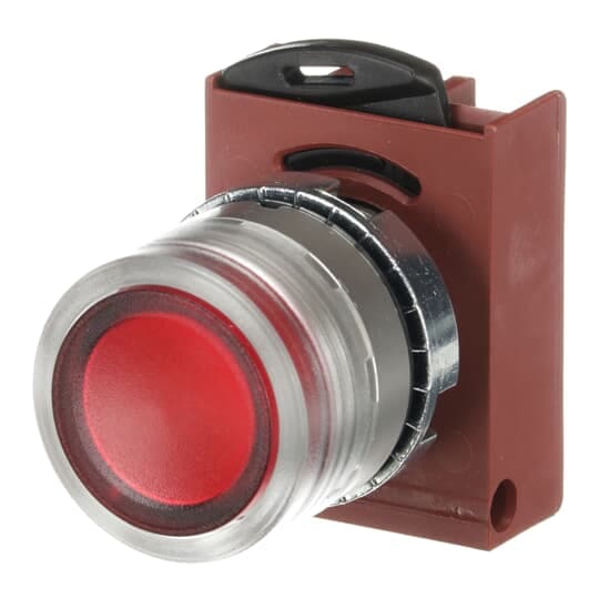 ABB - ILL PB SATIN CHR FLUSH RED CAP PULS LUMINOSO FILO ROSSO