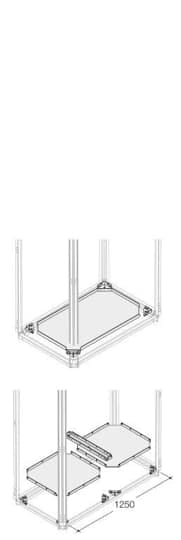 ABB - Kit bot senza plinth con dimensioni 400mm x 300mm, fondo con/senza zoccolo lunghezza 400mm profondità 300mm.