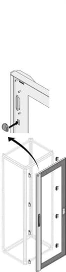 ABB - Porta vetro IP40 H=1800mm L=600mm gl.door 24 din.