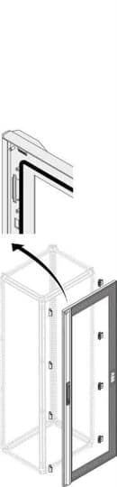 ABB - Porta vetro IP65 H=1800 L=1000 DIN 24 gl.door 600+400VCI.
