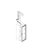ABB - Porta vetro IP40 H=2000mm L=800mm (600+200VC) DIN 24 gl.door