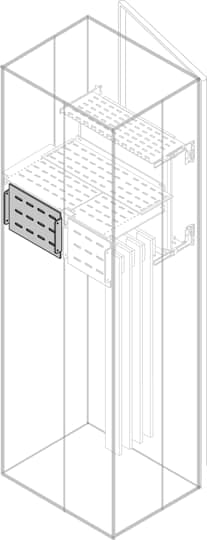 ABB - Segreteria verticale posteriore h=225mm l=600mm interno superiore. Uscite laterali h=225 l=300 str=600.