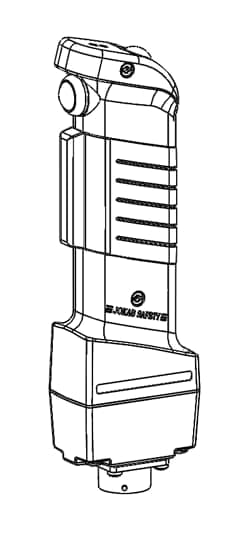 ABB - JSHD4-2 top part with LEDs, front and top buttons, bottom part AK with Cannon connector enabling switch.