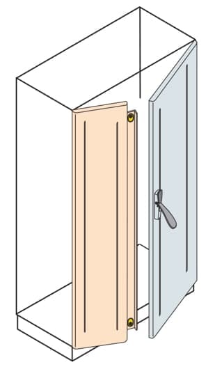 ABB - Porta cieca con battuta e chiusura a sovrapposizione 2200x500mm (HxL)7035.