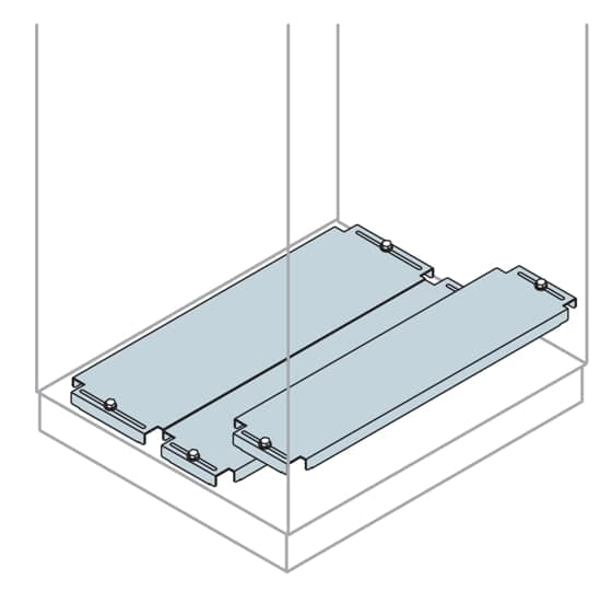 ABB - Piastra di chiusura pavimento rimovibile e flangia per cavi componibili 1000x500mm(LxP)