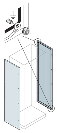 ABB - Pannello laterale cieco 2200x500mm (HxL) 7035.