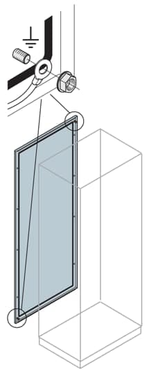 ABB - Pannello posteriore 1800x800mm (HxL) 7035.