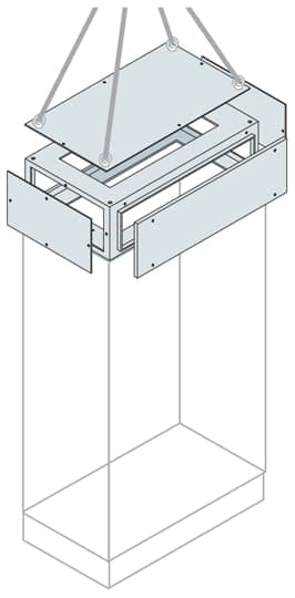 ABB - Vano superiore per cavi 800x600x200mm (HxLxP) 7035.