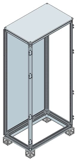 ABB - Armadio senza porta 1800x800x400-7035 per un'organizzazione efficiente degli spazi.