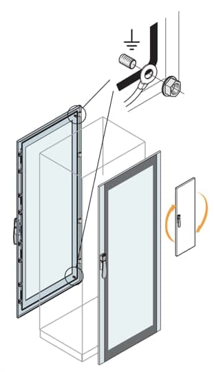 ABB - Porta vetro trasparente 2000x800mm (HxL) 7035.