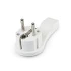 ALPHA ELETTRONICA - Spina di connessione tedesca piatta 16A 250V - Slim - Bianca
