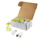 ALPHA ELETTRONICA - Kit di 10 portalampade E27 bianchi con lampade A60 8W 4000K