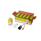 ALPHA ELETTRONICA - Kit di 10 portalampade E27 neri con lampade A60 10W 4000K