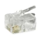 ALPHA ELETTRONICA - Spina modulare RJ9 / RJ10 / RJ22 4P4C  - Contatti dorati - per cavo flessibile