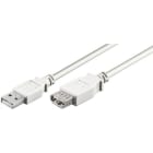 ALPHA ELETTRONICA - Cavo USB 2.0 da USB tipo-A maschio a USB tipo-A femmina - 0,48 Gbps - 3m - Bianco