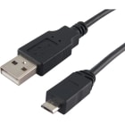 ALPHA ELETTRONICA - Cavo USB 2.0 da USB tipo-A maschio a USB micro-B maschio - 0,48 Gbps - 1m - AWG 24 - Nero