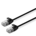 ALPHA ELETTRONICA - Cavo di rete Patch Slim in Rame Cat. 6 Nero U/UTP LSZH 0,25m