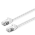 ALPHA ELETTRONICA - Cavo di rete Patch Slim in Rame Cat. 6 Bianco U/UTP LSZH 0,5m