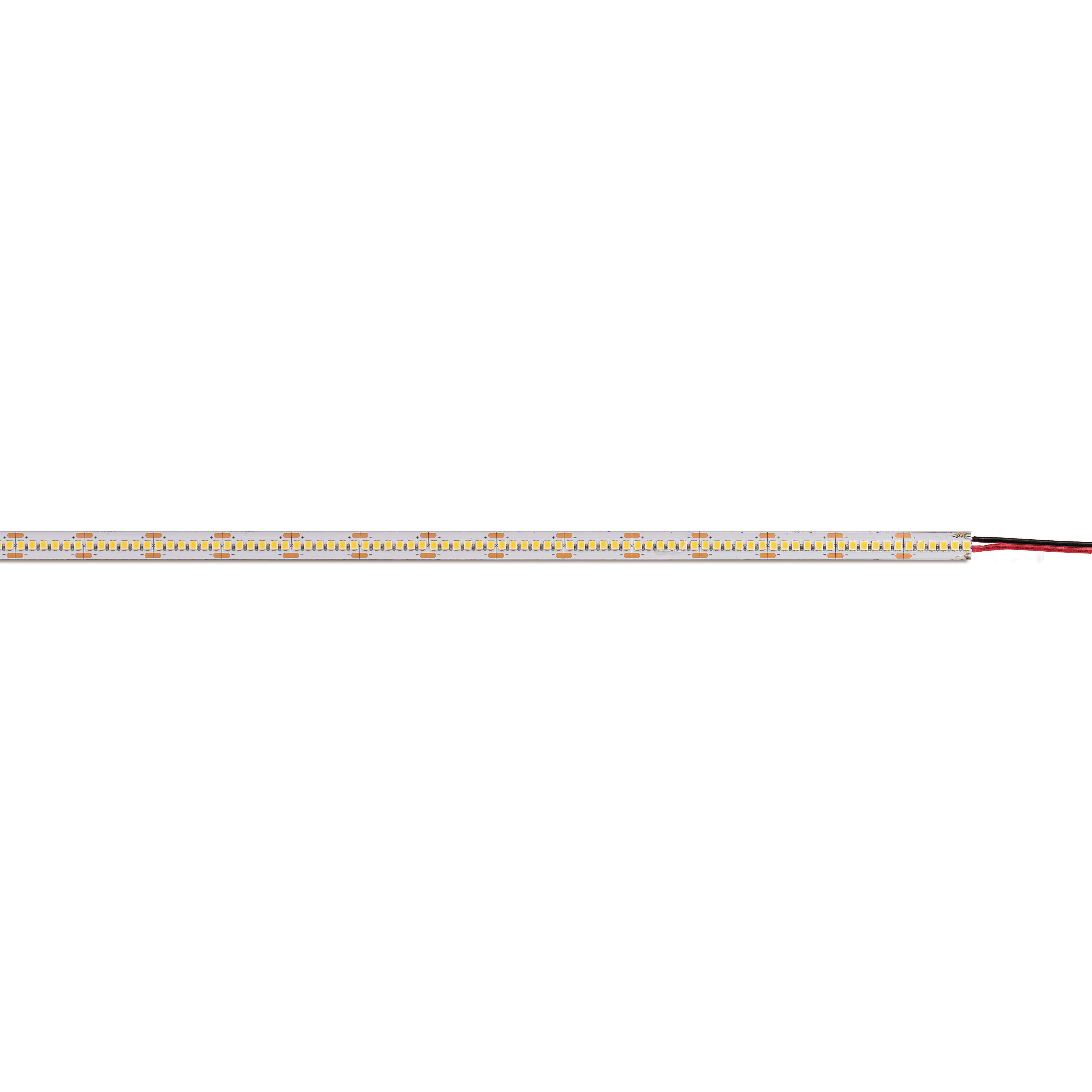 BEGHELLI - Strisce flessibili a LED ad alta densità (240 LED/m) con emissione uniforme e alta luminosità, rotoli da 5 metri pre-cablati su entrambi i lati. Strip LED HD 16.32W IP20 2K7.