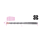 BETA - Punte per muratura corpo fresato con placchetta in metallo duro codolo SDS Plus 6X210 attacco.