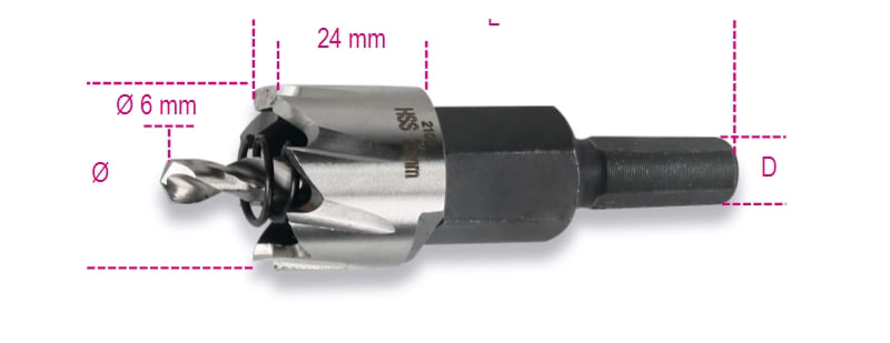 BETA - Frese a tazza in acciaio HSS interamente rettificate, frese a tazza HSS rettificate 47.