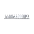 BETA - Serie di chiavi a bussola con attacco quadro femmina 1/4" bocca poligonale, cromate SR 12PZ SU GUIDE MBSB12.