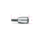BETA - Chiavi a bussola maschio per viti con impronta Torx® attacco quadro femmina 1/4" cromate - inserti bruniti PROFILO TX 1/4 TX 15.