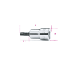 BETA - Chiavi a bussola a giravite maschio per viti con impronta torx con attacco quadro femmina 3/8 cromate inserti bruniti bussole a giravite tx 3/8 tx 40.