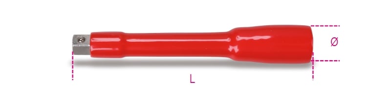 BETA - Prolunga quadro maschio e femmina 3/8" 125mm IS1000V MQ/21.
