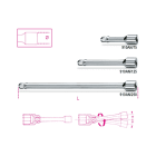 BETA - Prolunghe con attacchi quadri maschio e femmina 3/8" angolari cromate 125mm 3/8 an/125.
