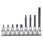 BETA - Serie di 9 chiavi a bussola maschio esagonale art. 920PE su supporto bussole a giravite es 1/2 sr 9pz pe/sb9.