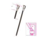 BETA - Chiavi a bussola maschio esagonale con estremità sferica con quadro femmina 1/2 cromate inserti bruniti bussole maschio estr.sf. 1/2 bp 6l.