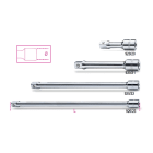 BETA - Prolunghe con attacchi quadri maschio e femmina 1/2 cromate, prolunghe 125mm 1/2 21.