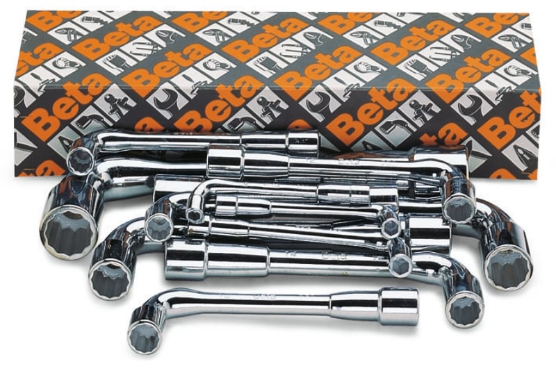 BETA - Serie per 11 chiavi a pipa doppie esagonali-poligonali CHIAVI DP TUBOLARI SR 11PZ/S11.