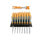 BETA - Espositore da parete con 43 chiavi a bussola esagonale con impugnatura tipo lungo DISPLAY L33 43 CH. BUSSOLA BETAMAX BX/DG