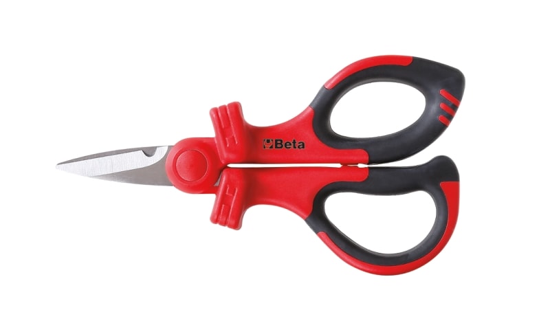 BETA - Forbici elettricisti lame acciaio inossidabile microdentatura isolate 1000V MQ.