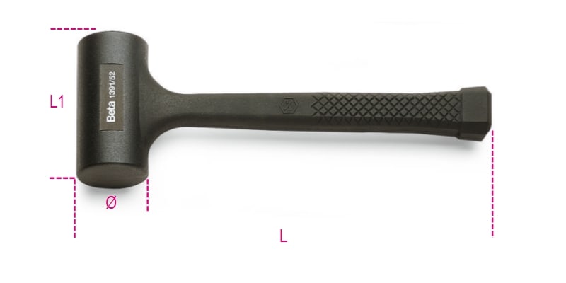 BETA - Mazzuole gomma antirimbalzo interamente rivestite 55.
