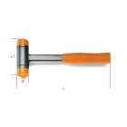 BETA - Mazzuole antirimbalzo con battenti intercambiabili in materiale plastico manico in acciaio, mazzuole antirimbalzo 40.